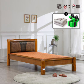 장수온돌 온재 쿠션등받이형 황토볼확장형 포켓스프링 온열흙침대 싱글