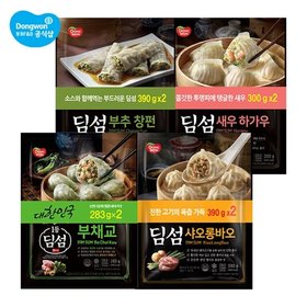 동원 딤섬 부채교 2봉+새우하가우 2봉+샤오롱바오 2봉+부추창펀 2봉