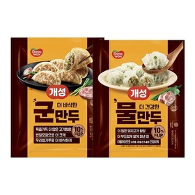 개성 더건강한 물만두 500g 4봉 + 군만두 잡채 600g 2봉