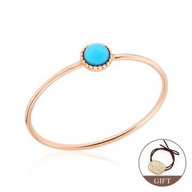 (9월베스트) 14K 천연 터키석 서클 텐션링 반지 NPR21595