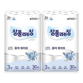 [비밀특가] 퓨어화이트 30m x 30롤 x 2팩