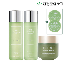 [김정문알로에] 큐어 카밍 토너+에멀젼+2X크림