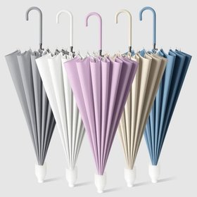 튼튼한 파스텔 장우산 방수캡 빗물받이 16k 우산 6colors