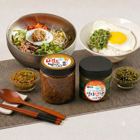 [한칼식품] 땡초비빔된장 400g 2개 + 멸치맵찬 350g 1개