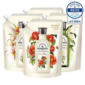 허브마리 초고농축 섬유유연제 리필 1.6L ,4개