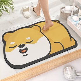 캐릭터 뒷모습 커플 규조토 발/주방 매트 2개