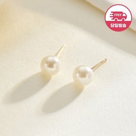 당일발송 14K 심플 베이직 진주 귀걸이 6mm 한쌍 JAE40397