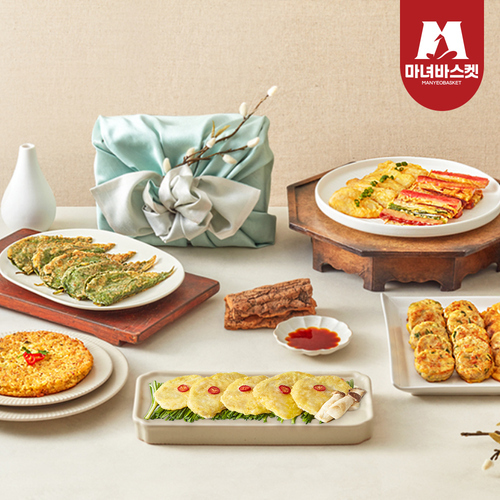 (주)사옹원 마녀바스켓 명절모듬전 6종 12팩(오미산적2+깻잎전2+육전2+동태전2+고기부추전2+김치전2)