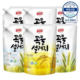트리오 설거지 주방세제 리필 1.2L ,6개