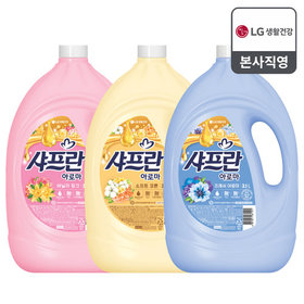 샤프란 아로마 섬유유연제 3.1L x 4개 (코튼/아로마/핑크 중 택1)