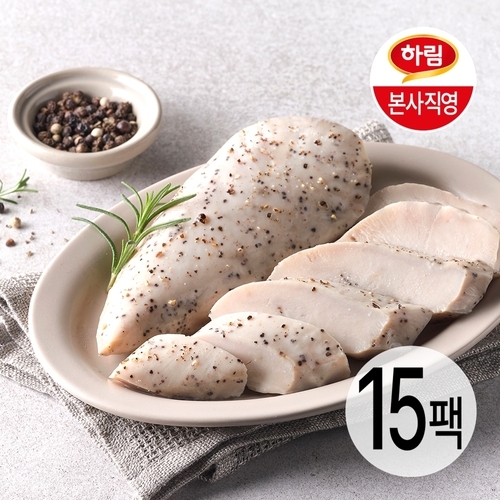 하림 수비드 닭가슴살 블랙페퍼 100g 15팩