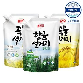 트리오 설거지 주방세제 리필 1.2L ,3개