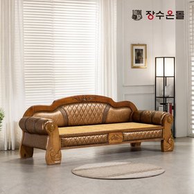 장수온돌 로하스 황토볼확장형 스프링보료 황토온열 카우치 건강소파