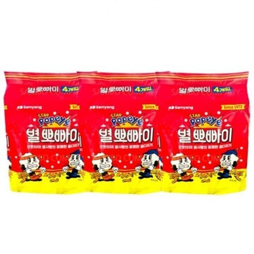 셀러허브 1 [XBKGJ591_47]삼양 별뽀빠이 3봉 총 12개 별사탕 뽀빠이과자