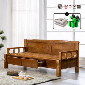 장수온돌가구 온재 황토볼확장형 서랍형 온열건강소파 카우치