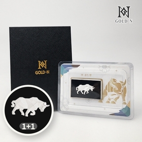 골드앤 황소 디자인 실버바 3.75g [1+1][2개 구성/개별포장]
