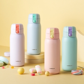 [본사] 락앤락 스쿨핏 코튼캔디 원터치 텀블러 370ml 1+1 세트 (컬러교차 선택가능)