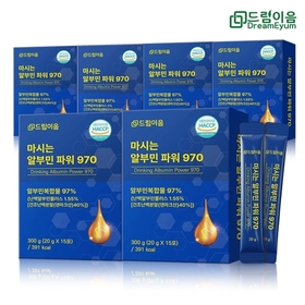 드림이음 마시는 알부민 파워 970 액상 스틱 20g x 15포 6박스