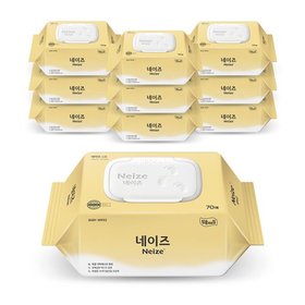네이즈 심플 물티슈 캡형 70매 x 10팩