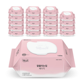 베이직 물티슈 캡형 100매 x 20팩