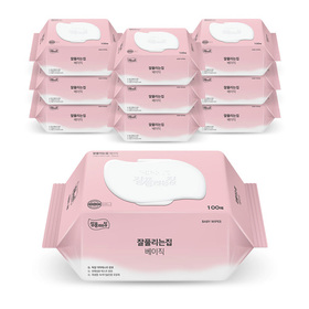 베이직 물티슈 100매 x 10팩