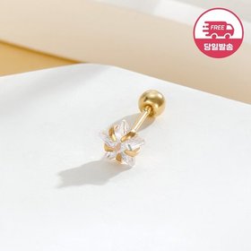 당일발송 14K 심플 스타 큐빅 피어싱 5mm 한쪽 JAE40469