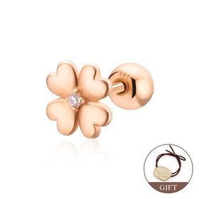 (9월베스트) 14K 하트 플라워 큐빅 피어싱 귀걸이 (한쪽) NPE21708