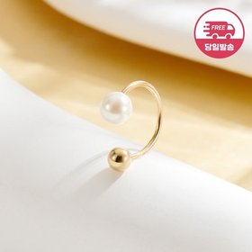 당일발송 14K 심플 C자 진주 피어싱 4mm 한쪽 JAE40494
