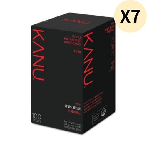 셀러허브 식품 카누 커피 미니 마일드 로스트 아메리카노 100개입 X7 (36995489)