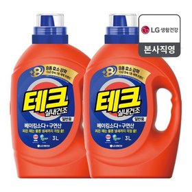테크 베이킹소다+구연산 액체세제 일반 용기 3L x 2개