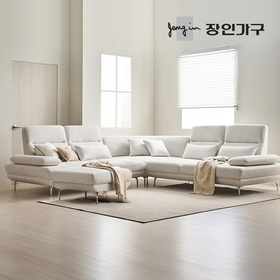 도이 7인용 스윙 타이보텍스 이지클린 패브릭 코너형 소파 (스툴 포함)