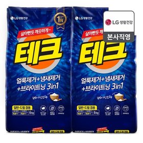[비밀] 테크 3in1 분말세제 리필 6kg (진드기 사체 제거) X 2개