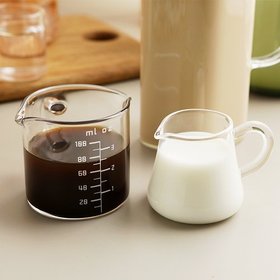 [1+1] 시그니처 내열유리 샷잔100ml + 밀크저그60ml
