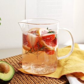 시그니처 내열유리 계량 머그컵 1.000ml