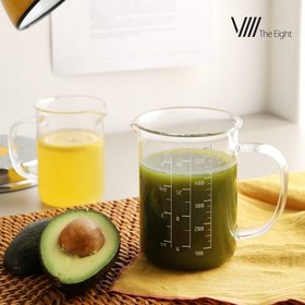 [1+1] 시그니처 내열유리 계량 머그컵 (250ml+500ml)