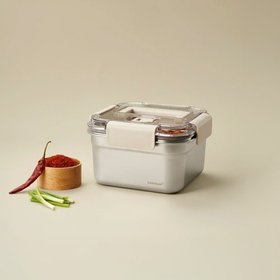 숨쉬는 무연마 스텐 김치통 정사각 2.8L
